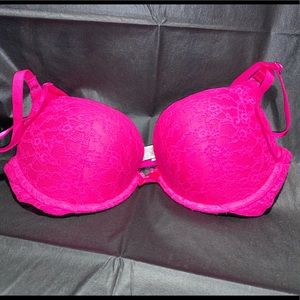 Pink lace Victoria Secret push up bra